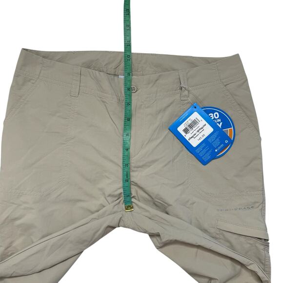COLUMBIA *NEW* PFG Aruba Roll Up Pant in Khaki Size 4 Regular Womens UPF 30 - Picture 7 of 8